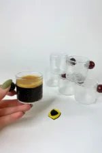 شات قهوه برفی دسته گرد چوبی