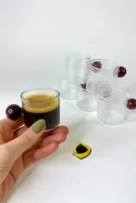 شات قهوه برفی دسته گرد چوبی