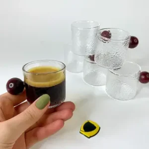 شات قهوه برفی دسته گرد چوبی