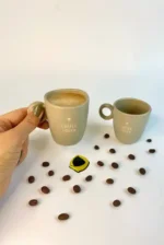 ماگ قهوه دفرمه دسته گرد