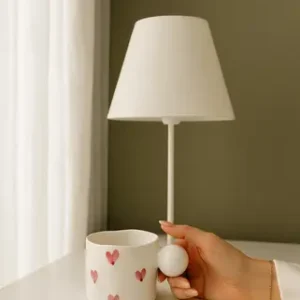 ماگ سفید دسته گرد سرامیکی