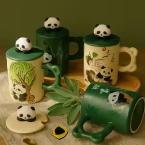 ماگ سرامیکی پاندا سبز