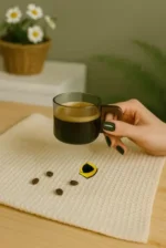 شات پیرکس دودی دسته چوبی