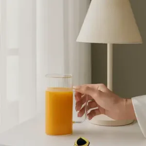 لیوان پیرکس مربع بلند شیاردار