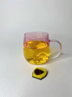 لیوان استخری پیرکس دورنگ صورتی