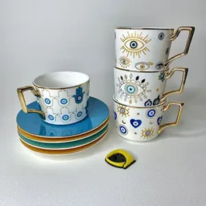 ماگ و زیر ماگی طرح چشم زخم