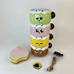 ماگ سرامیکی گربه دسته گرد