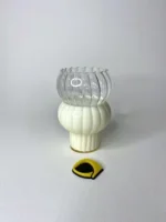 لیوان اسموتی پیرکس دوتکه شیاردار