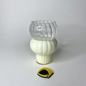 لیوان اسموتی پیرکس دوتکه شیاردار