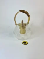 قوری پیرکس برفی دسته طلایی 1000 میل