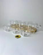 لیوان پیرکس دسته دار لبه پهن