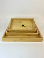 سینی بامبو مستطیل خط دار 3 سایز