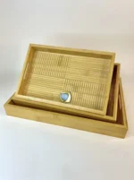 سینی بامبو مستطیل خط دار 3 سایز