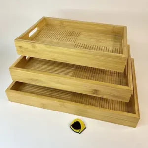 سینی بامبو مستطیل خط دار 3 سایز