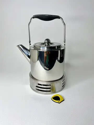 کتری استیل نقره ای استوانه ای