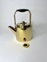 کتری استیل طلایی استوانه ای