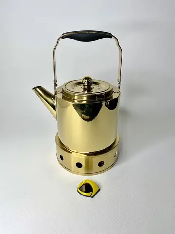 کتری استیل طلایی استوانه ای