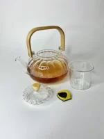 قوری پیرکس کدویی دسته بامبو 1000 میل