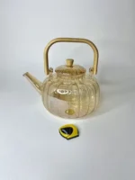 قوری پیرکس کدویی شامپاینی دسته بامبو 1500 میل