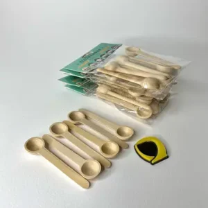 قاشق ادویه بامبو سر گرد 6 عددی