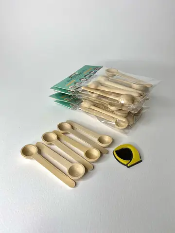 قاشق ادویه بامبو سر گرد 6 عددی قاشق ادویه بامبو سر گرد 6 عددی