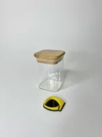 بانکه پیرکس مربع درب بامبو 9*6*6