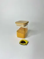 بانکه پیرکس مربع درب بامبو 9*6*6