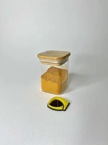 بانکه پیرکس مربع درب بامبو 9*6*6 بانکه پیرکس مربع درب بامبو 9*6*6