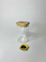 بانکه پیرکس مربع درب بامبو 11×6×6