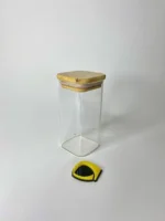 بانکه پیرکس مربع درب بامبو 13×6×6