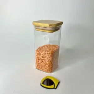 بانکه پیرکس مربع درب بامبو 13×6×6