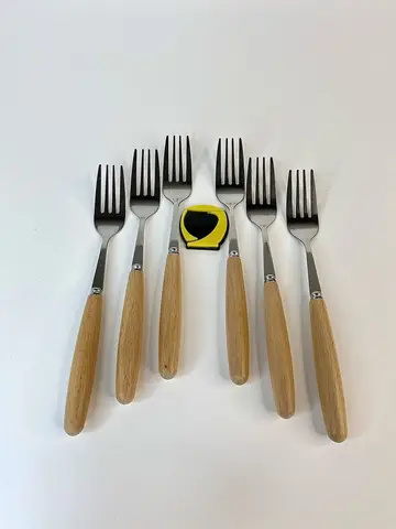 چنگال غذاخوری دسته بامبو چنگال غذاخوری دسته بامبو