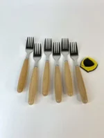 چنگال میوه خوری دسته بامبو