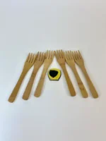 چنگال میوه خوری بامبو