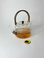 قوری پیرکس مشجر دسته تیره چوبی