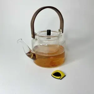 قوری پیرکس مشجر دسته تیره چوبی