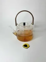 قوری پیرکس مشجر دسته تیره چوبی