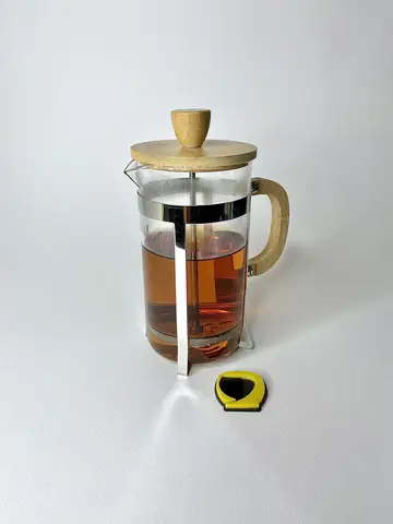 فرنچ پرس گرد دسته بامبو 600 میل