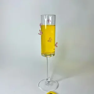 جام پیرکس پایه بلند پروانه صورتی