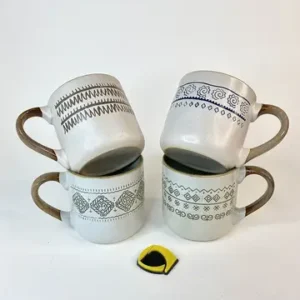 ماگ سرامیکی دسته قهوه ای سنتی