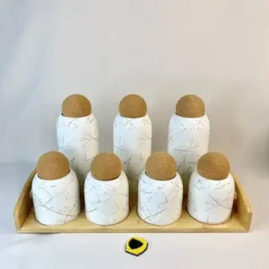 پاسماوری سرامیکی سفید ماربل درب توپی