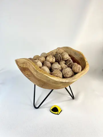 ظرف میوه خوری دفرمه پایه فلزی چوب عود ظرف میوه خوری دفرمه پایه فلزی چوب عود