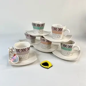 سرویس قهوه خوری سرامیکی مربع اسلیمی