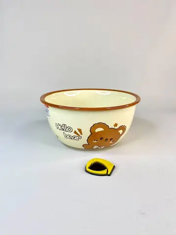 کاسه سرامیکی تدی کرمی Hello bear قطر 18/5 سانتیمتر کاسه سرامیکی تدی کرمی Hello bear قطر 18/5 سانتیمتر