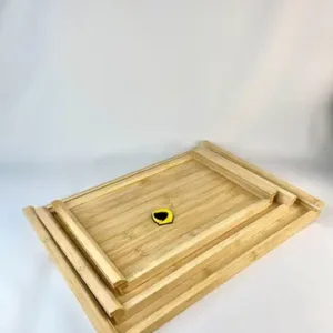 سینی بامبو مستطیل دسته خمیده 3 سایز