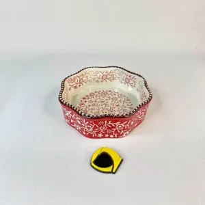 تابه سرامیکی 8 ضلعی گل قرمز 15 سانت دنی هوم