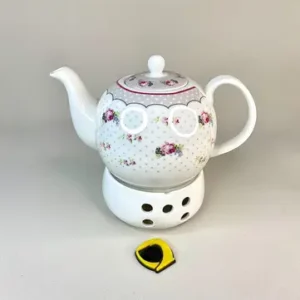قوری سرامیکی گل رز با وارمر آنجلا ZP-048