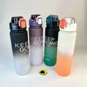 قمقمه ورزشی یک لیتری دورنگ KEEP GOING برند ایون