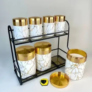 پاسماوری سرامیکی سفید ماربل درب طلایی