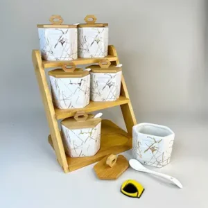 پاسماوری سرامیکی شش ضلعی سفید ماربل